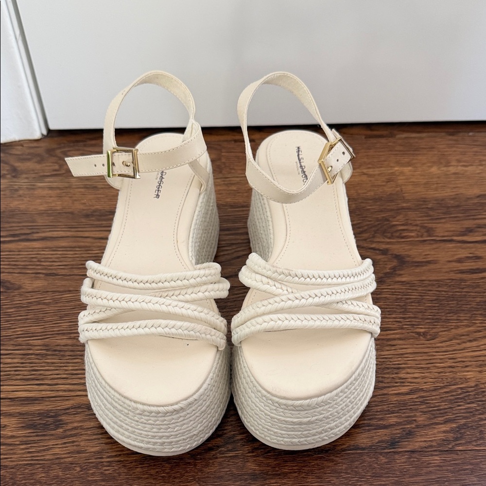 Kelsi Dagger Ivory Platform Sandals
